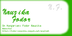 nauzika fodor business card